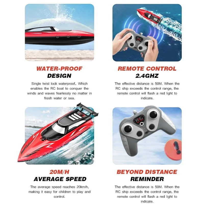 Bateau RC 2,4 GHz haute vitess - Kids Toys Company avis et prix