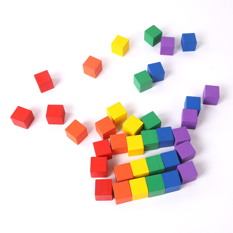 Mini blocs carrés en bois colo - Kids Toys Company avis et prix