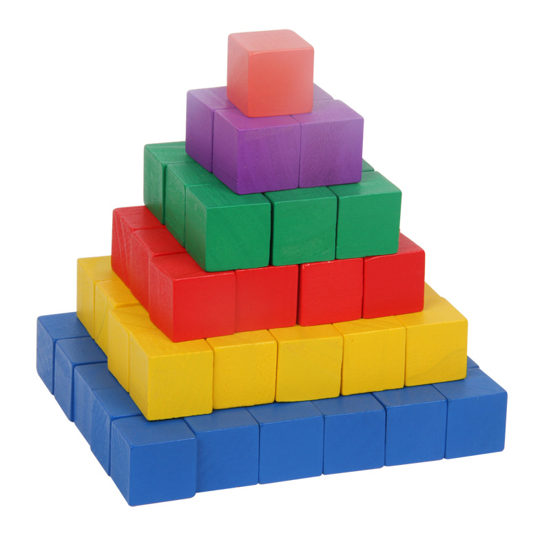 Mini blocs carrés en bois colo - Kids Toys Company avis et prix